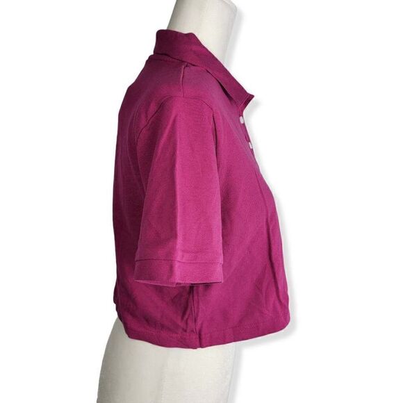 Wild Fable  Cropped Boxy Polo in Magenta  XS - Picture 3 of 3